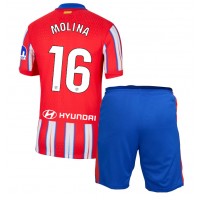 Atletico Madrid Nahuel Molina #16 Domáci Detský futbalový dres 2024-25 Krátky Rukáv (+ trenírky)